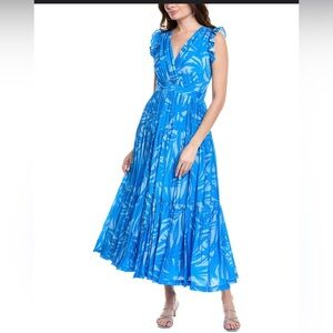 Taylor NWT Tiered Midi Dress Size 10 with pockets!